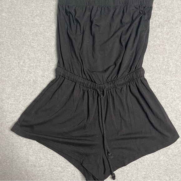 Mossimo Romper Womens XS Solid Black Strapless From Target Adult - Picture 5 of 11